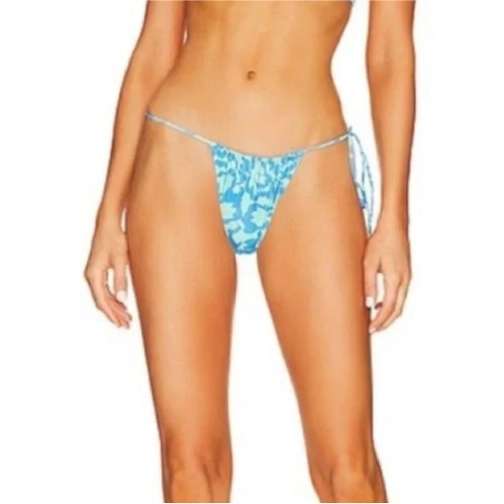Stone Fox Swim Blue and Green Bikini Bottom